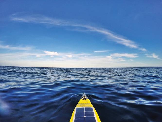 GoPro image taken by  AutoNaut off Devon Coast.