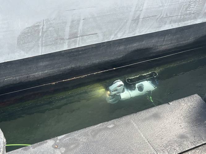 Late last year, the U.S. Army put Greensea IQ’s Everclean to the test. What did it find? A hull cleaning operation that would have taken a week with diver’s in the water was reduced to six hours.
Image courtesy U.S. Army Colonel Rachael Hoagland