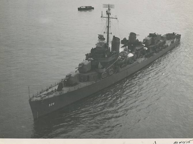 Historical image of USS Abner Read. (National Archives)