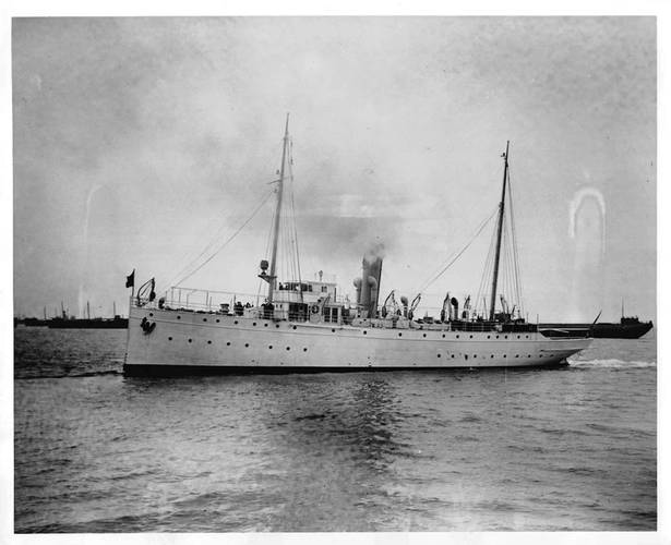 A historical photo of Coast Guard Cutter Tampa, which was lost in 1918 during World War I after being torpedoed by a German submarine. Tampa’s wreckage was recently located off the coast of Cornwall, United Kingdom, marking the largest single naval American combat loss of life in World War I. (U.S. Coast Guard photo)