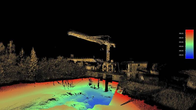 The iLiDAR system conducts 3D data capture of intricate measurements of inshore, nearshore and inland waterways from up to 100 meters away. © Seabed