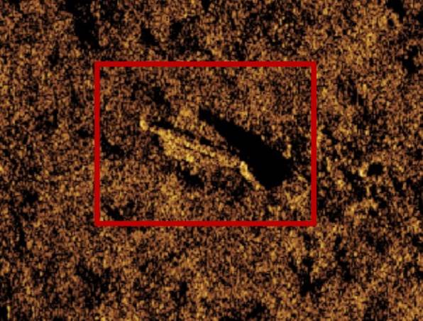 Image of Avro Arrow model captured by Kraken's AquaPix Synthetic Aperture Sonar (Image: Kraken)