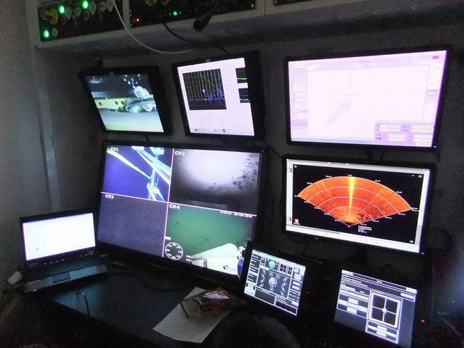 Inside the custom-built control cabin (Photo: Saab Seaeye)
