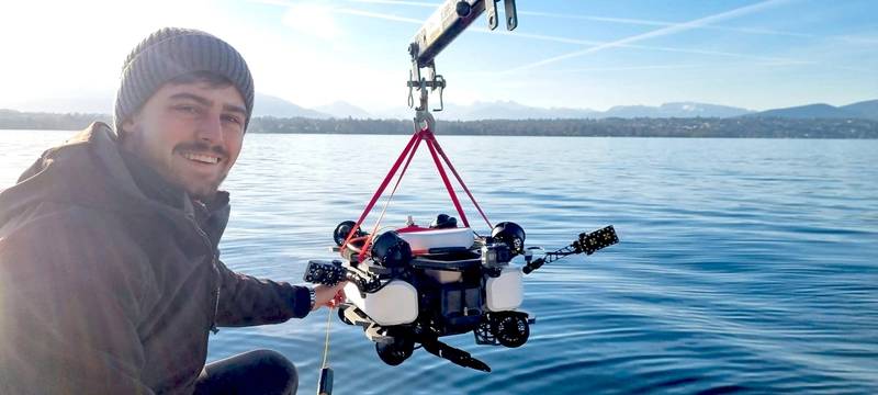 Jonas Wüst, now CEO at Tethys Robotics, set out to build an autonomous underwater drone following a student research project at Eidgenössische Technische Hochschule Zürich (ETH Zurich), a public university in Switzerland. Image courtesy Nortek