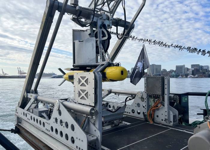 Kraken’s new ALARS recovering KATFISH towed synthetic aperture sonar (Credit: Kraken Robotics)