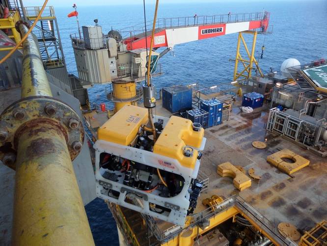 The latest Cougar XT Compact added to the Subsea Vision fleet is suited for deployment from platform and FPSO where minimum deck space is available. (Photo: Saab Seaeye)