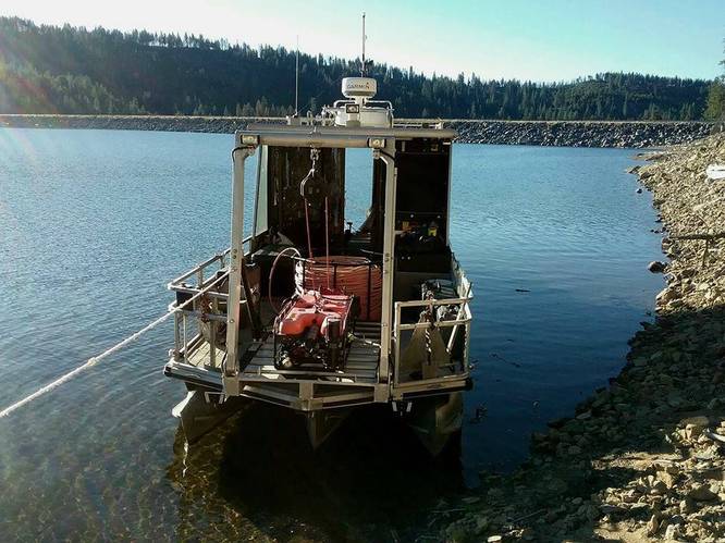 The ROV loaded onto the boat and ready for action (Photo: Deep Ocean Engineering)