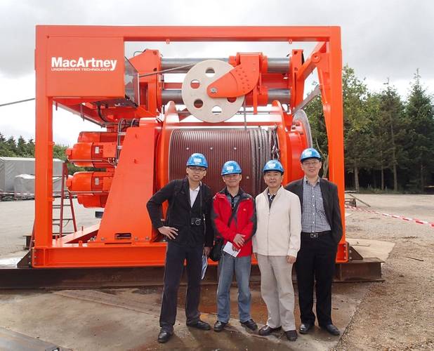 The MacArtney MERMAC R40 and its new owners (Photo courtesy of MacArtney)