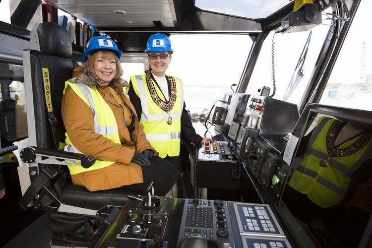 Maria McCaffery RenewableUK CEO and Sue Blatchford Mayor of Southampton (Photo: JFMS)