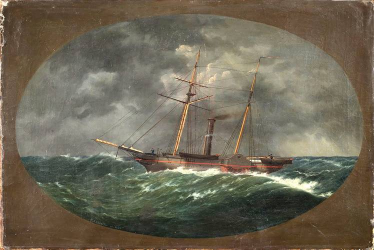 In 1852, W.A.K. Martin painted this picture of the Robert J. Walker. The painting, now at the Mariner's Museum in Newport News, Va., is scheduled for restoration. (Credit: The Mariners' Museum)