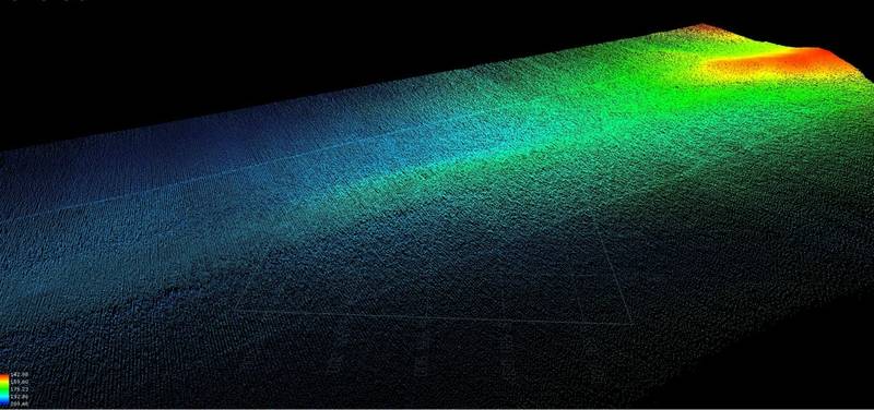 EM 304 MBES data recorded when every other ping is used for sub-bottom. Sub-bottom pings by EM®SBP do not interfere with the bathymetry (Image: Kongsberg Discovery)