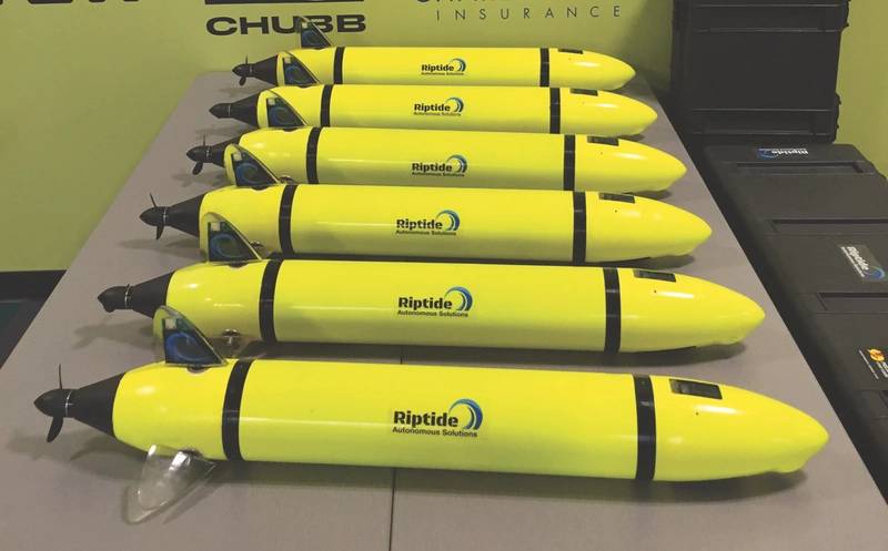 Six micro-UUVs ready for delivery (Photo: Riptide)