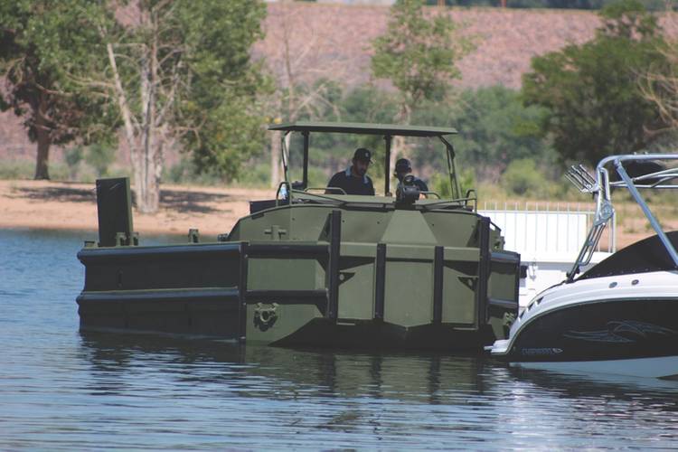 NAMJet iNAV, a Greensea Vessel control system, is tested on a Birdon Marine workboat. (Photo: Greensea)