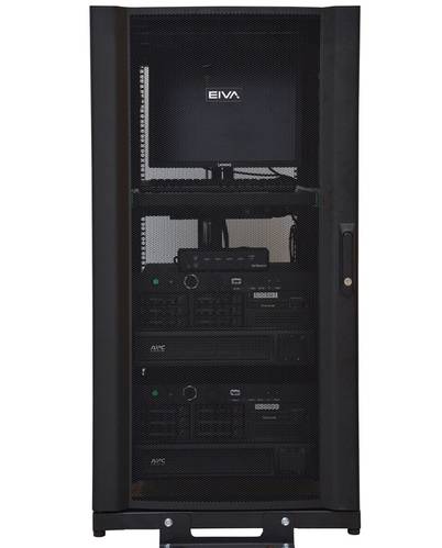The NaviSuite Perio rack system encompasses dual computers, transmitters and UPS power supplies (Image: EIVA)