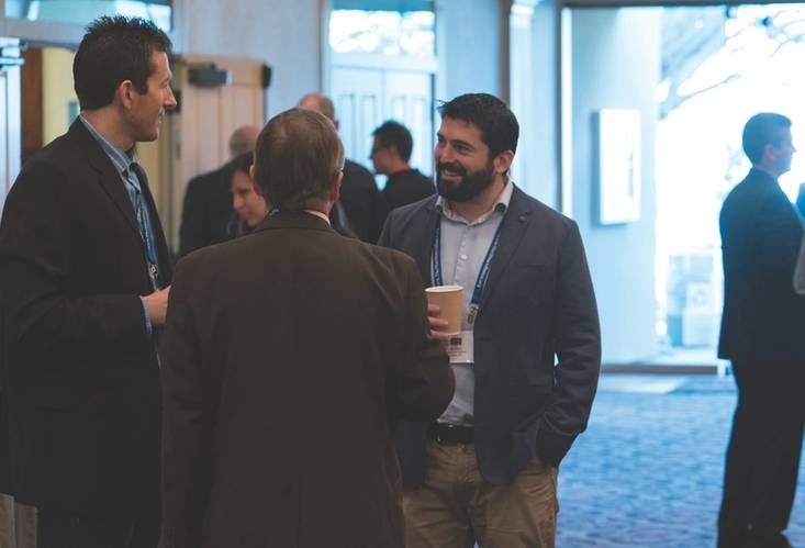 Networking with executives and officials from industry, academia and government is a central activity throughout BlueTech Week in San Diego. (Photo: The Maritime Alliance)