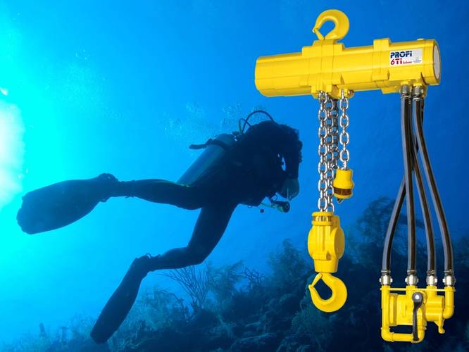 A J D Neuhaus Profi 6TI subsea hoist equipped with ‘diver friendly’ controls