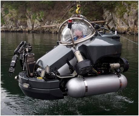 Nuytco’s Single Deepwater submersible with 2 Hydro-Lek CRA6 arms (Photo: Hydro-Lek)