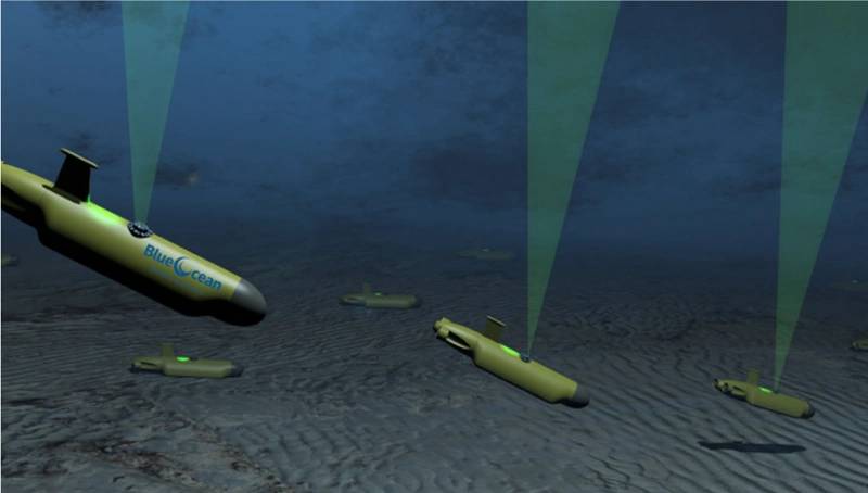 Blue Ocean Seismic Services swarm concept, illustration. Image from Blue Ocean Seismic Services