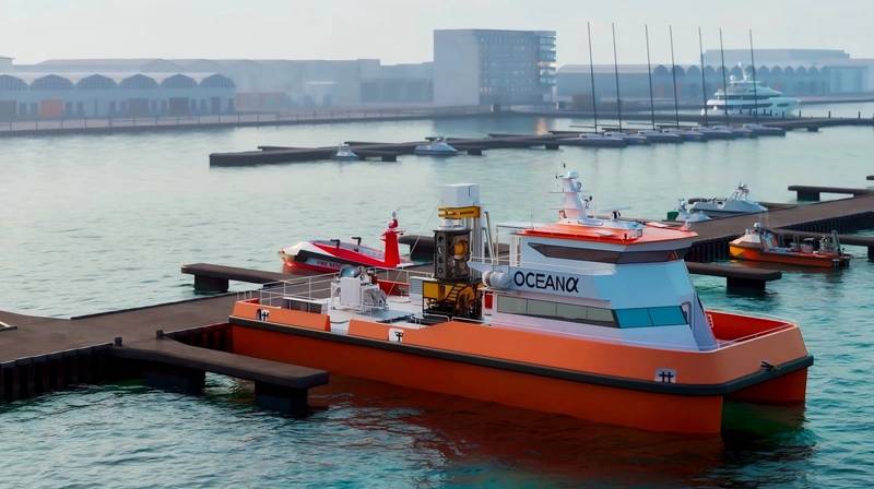 OceanAlpha’s new 24-meter-class V180 USV–ROV system integrates a DP2-enabled offshore USV with a work-class ROV.
Image courtesy Ocean Alpha