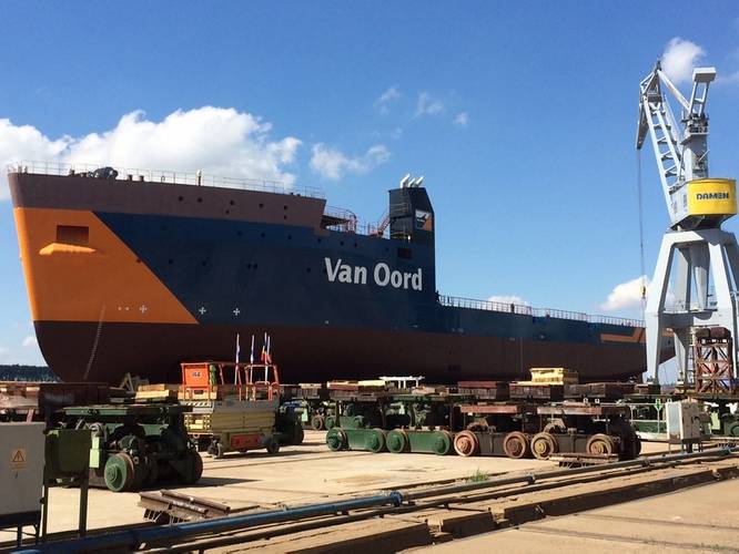 Van Oord’s new cable-laying vessel Nexus (Photo courtesy of Damen)