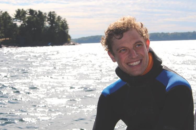 Shay Osler, Robotics Engineer, after product testing on Lake Champlain (Photo: Greensea)