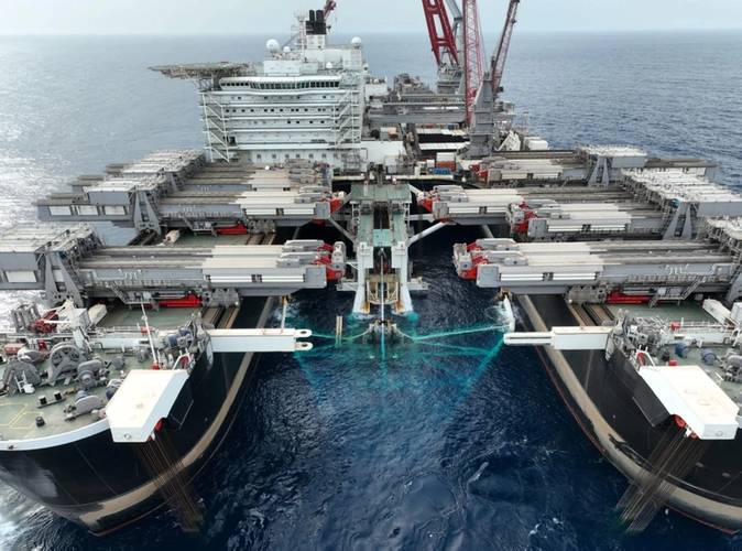 Pipelaying ops for BP's GTA project (Credit: Allseas)
