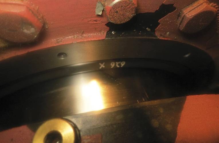 New seal positioned and bonded.