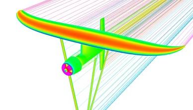 Pressure distribution on the Deep Green power plant made with CFD analysis.