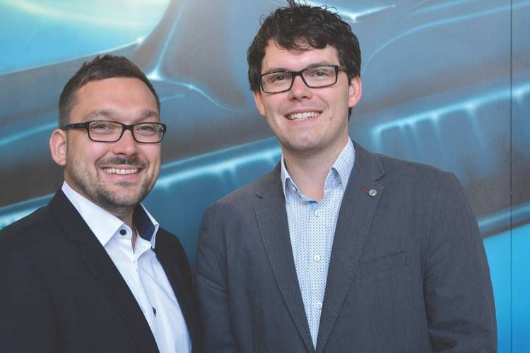 MUM Project manager Marc Schiemann (left) and design engineer Hendrik Wehner (Image: thyssenkrupp)