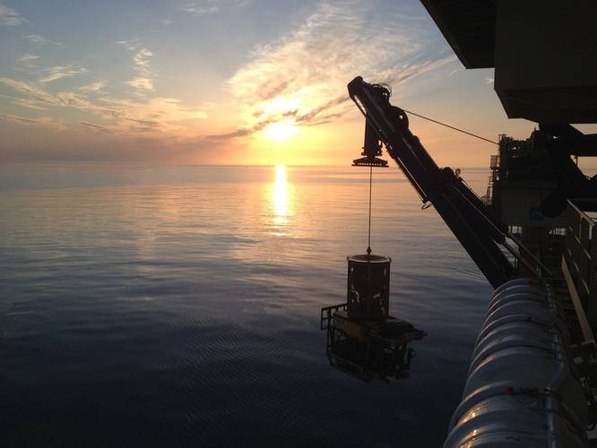 Quasar ROV being launched (Photo: Bibby)