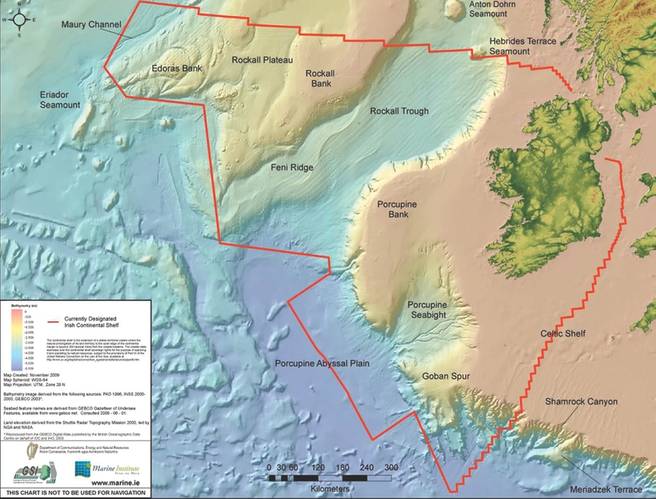 The ‘Real Map of Ireland’ was developed using information gathered as part of a major program to map Ireland’s entire seabed territory. (Graphic: Marine Institute)