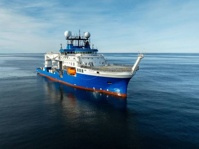 Research vessel Falkor (too) hosted scientists on the Argentinian-led expedition. The expedition took place in the Mar del Plata Canyon, one of Argentina’s largest underwater canyons off the Coast. The deepest point is over 3,500 meters — twice as deep as the Grand Canyon. The science team documented rich biodiversity, including deep-sea coral reef environments filled with sea anemones, sea cucumbers, sea urchins, snails, and others.
Photo courtesy Misha Vallejo Prut / Schmidt Ocean Institute
