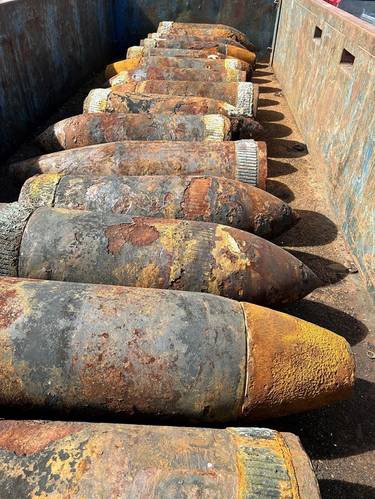 UXO retrieved from the seabed (Credit: Ocean Winds)