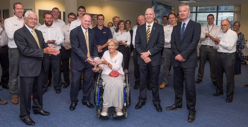 L-R: Richard Case, The Clerk to the Lieutenancy; Max Nodder of Viper Subsea; Her Majesty’s Lord-Lieutenant of Somerset, Annie Maw; Neil Douglas of Viper Subsea; and Mike Jackson, CEO of North Somerset Council (Photo: Viper Subsea)