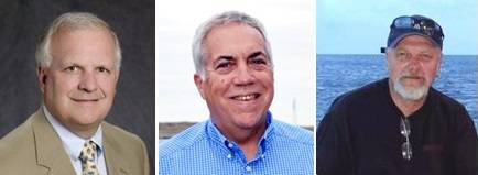 From left to right: Dr. Charles “Chuck” A. Wilson, Dr. Edward Buskey and Dr. Steven Murawski
