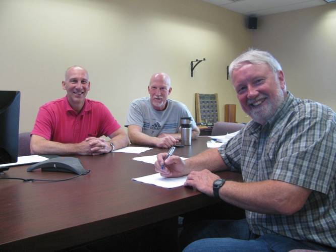 Left to right: Terry Scodeller, Brent Smith and Jim Ross