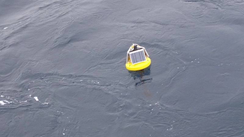 RockBLOCK has been integrated on specially developed wave buoys deployed on to sea ice floes in the Arctic and Antarctic by NIWA. (Photo: Rock Seven)
