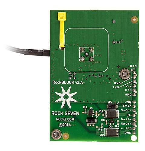 RockBLOCK is a tiny device that can be integrated with most computing platforms to provide global data transmission capabilities even at the Poles. (Image: Rock Seven)