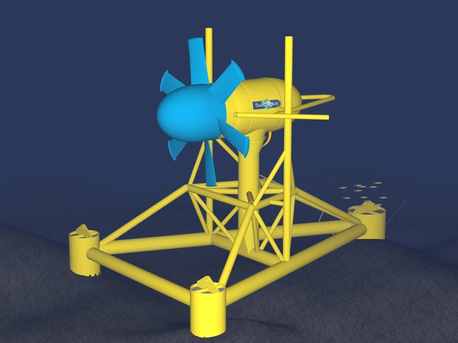 The Sabella D10 tidal stream turbine is interfaced by MacArtney connectivity (Image: MacArtney)