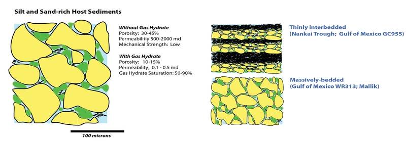 Silt- and sand-rich host sediments on the seabed in regions such as the Gulf of Mexico are the best locations in which to store CO2 in liquid or hydrate form, providing an environmentally-friendly, safe and permanent ‘home’ for captured greenhouse gas emissions. Image: MDC