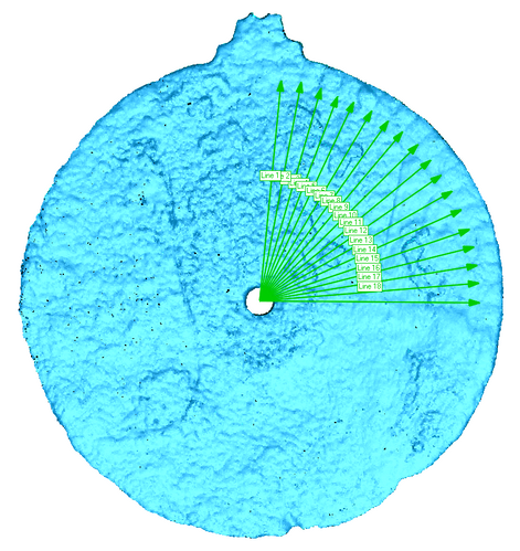 Scan of the astrolabe artifact, revealing the etches (Credit: University of Warwick)