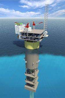 Schematic of Statoil’s Aasta Hansteen Spar Platform (Photo: Lankhorst Ropes)