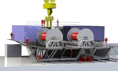 Schematic of the Subsea 7 deepwater lowering system developed by Caley Ocean Systems.