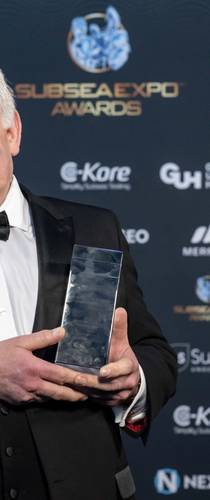 Subsea Expo Awards 2025 Outstanding Contibution Award winner Steve Sheppard, Helix Well Ops Image Courtesy Subsea Expo, GUH