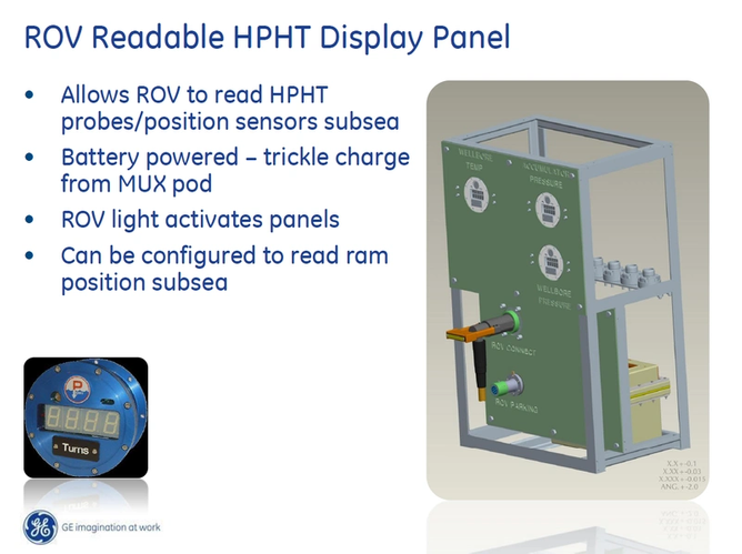 GE Oil & Gas ROV Subsea Display Panel