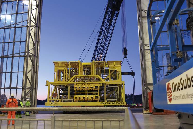  Subsea  processing: OneSubsea’s equipment test facility at Horsoy, western Norway.