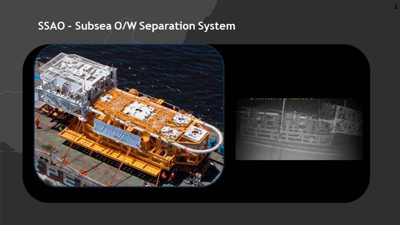 The SSAO subsea oi water separation system. Image courtesy Petrobras.
