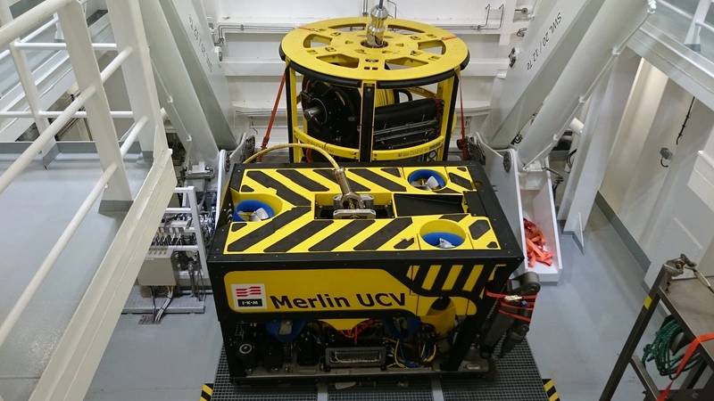 IKM Subsea Work class ROV, Merlin UCV in ROV Hangar on board Siem Pride (Photo: IKM)