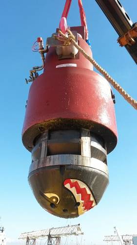 System integration testing of the Rocksteady mooring connector, dockside in Perth (Photo: SRP)