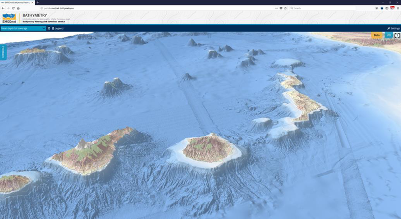3D visualisation of the Canary Islands (Image: EMODnet)